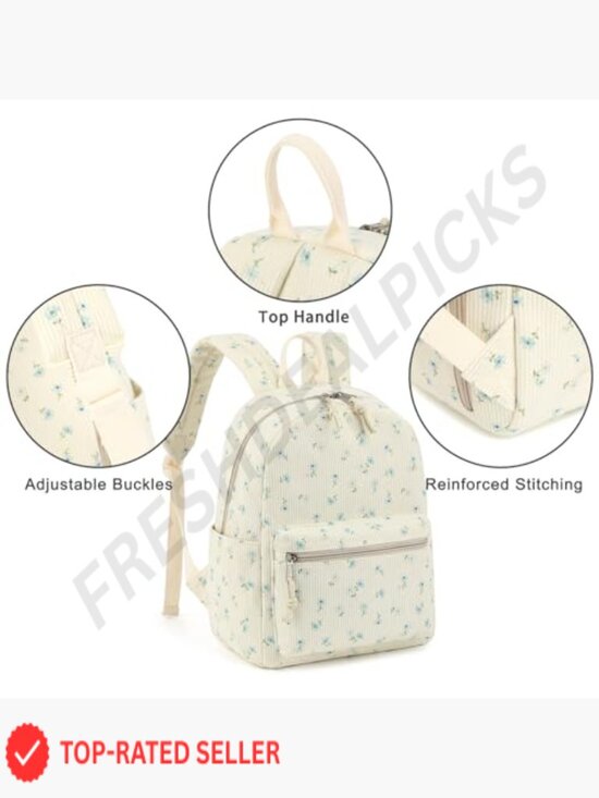 Corduroy Mini Backpack Purse Fashion Small Backpack Casual Daypack School Travel